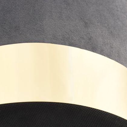 Табуретка, тъмносиво и златисто, кадифе 28 x 36 cm