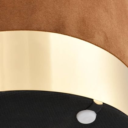 Табуретка, кафяво и златисто, кадифе 28 x 36 cm