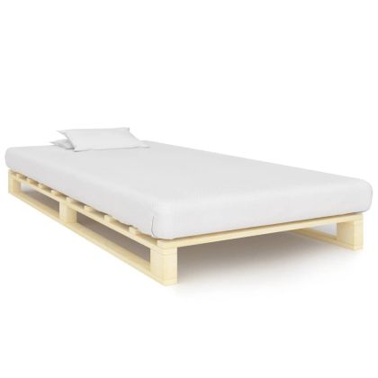 Палетна рамка за легло, бор масив, 90х200 см