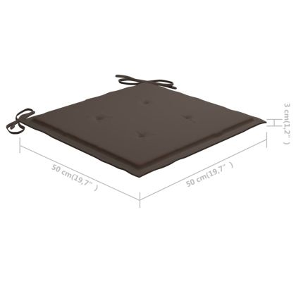 Градински столове с маса за чай и възглавници, акация масив