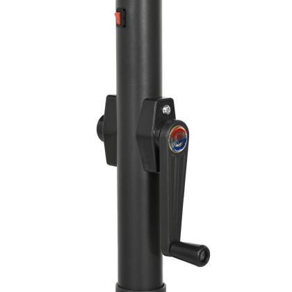 Градински чадър с LED осветление антрацит 200x211 см алуминий