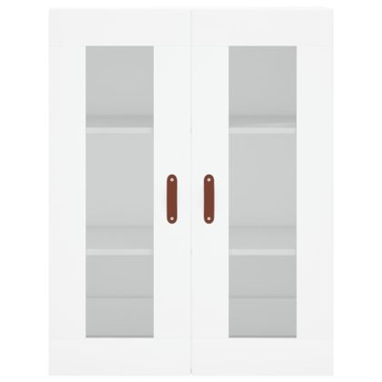 Висок шкаф, бял, 69,5x34x180 см, инженерно дърво