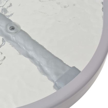 Градински трапезен комплект, 8 части, стомана и textilene, сив