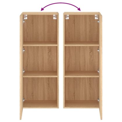 ТB стенен шкаф, сонома дъб, 40,5x30x102 см, инженерно дърво