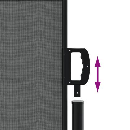 Прибираща се странична тента, антрацитна, 100x500 см