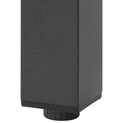 Градинска маса, черна, 190x90x74 см, алуминий и стъкло