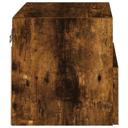 Стенни ТВ шкафове 2 бр опушен дъб 40x30x30 см инженерно дърво