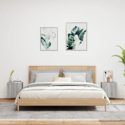 Стенни ТВ шкафове 2 бр сив сонома 40,5x30x40 см инженерно дърво