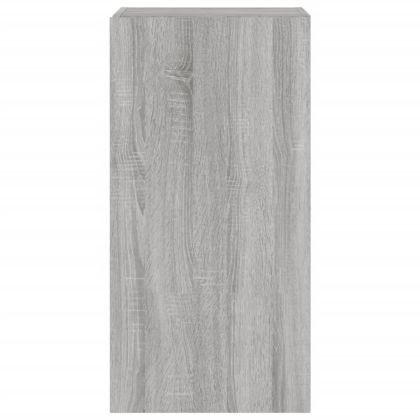 Стенен ТВ шкаф с LED осветление, сив сонома, 40,5x35x80 см