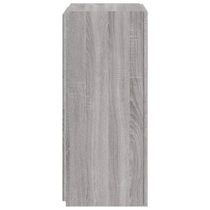 Стенен ТВ шкаф с LED осветление, сив сонома, 40,5x35x80 см