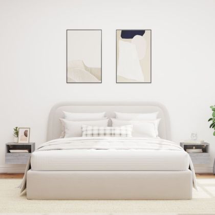 Стенни ТВ шкафове 2 бр сив сонома 40x30x30 см инженерно дърво