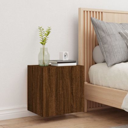 ТB стенен шкаф, кафяв дъб, 40,5x30x40 см, инженерно дърво