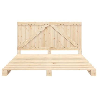 Рамка за легло с табла, 200x200 см, бор масив