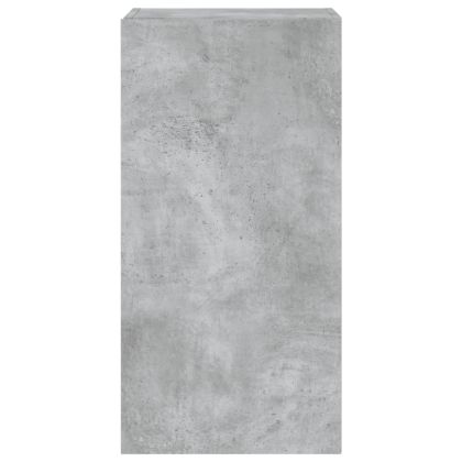 Стенен ТВ шкаф с LED осветление, бетонно сив, 40,5x35x80 см