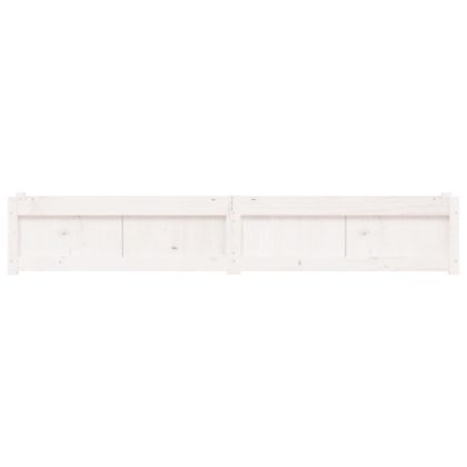 Градински сандъци, 2 бр, бели, борово дърво масив