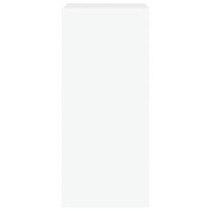 Стенен ТВ шкаф с LED осветление, бял, 30,5x35x70 см