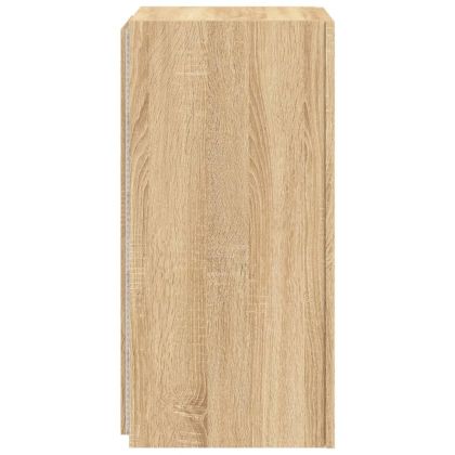 Стенен ТВ шкаф с LED осветление, сонома дъб, 30,5x35x70 см