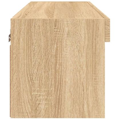 ТВ шкаф с LED осветление, дъб сонома, 60x30x30 см