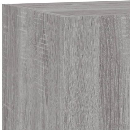 Стенен ТВ шкаф с LED осветление, сив сонома, 60x35x31 см