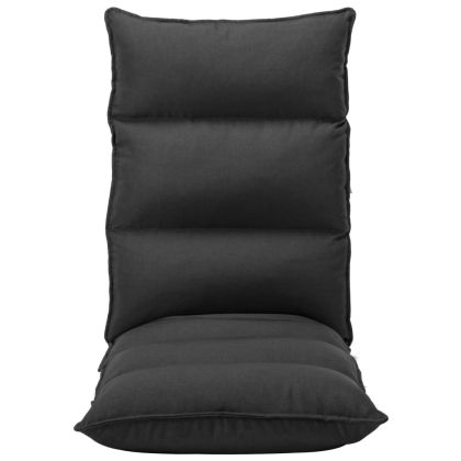 Сгъваем подов стол, черен, текстил