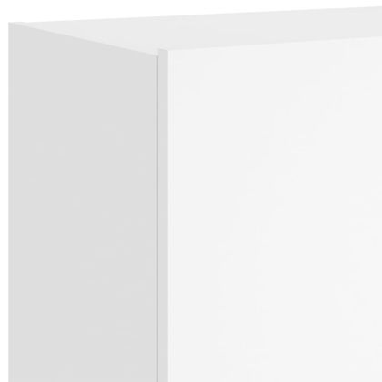 Стенен ТВ шкаф с LED осветление, бял, 60x35x41 см