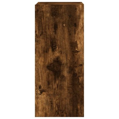 Стенен ТВ шкаф с LED осветление, опушен дъб, 30,5x35x70 см