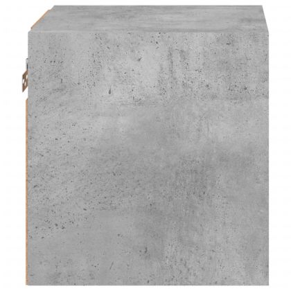 Стенни ТВ шкафове с LED лампи, 2 бр, бетонно сив, 30x28,5x30 см