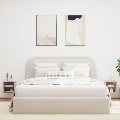 Стенни ТВ шкафове с LED лампи, 2 бр, сив сонома, 30x28,5x30 см