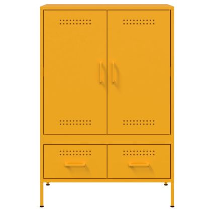 Висок шкаф, горчица жълто, 68x39x101,5 см, стомана