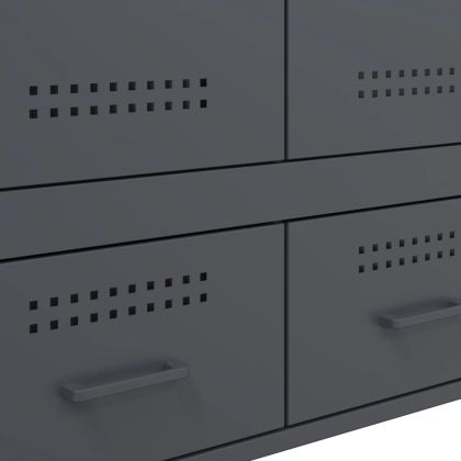 Висок шкаф, антрацит, 68x39x101,5 см, стомана