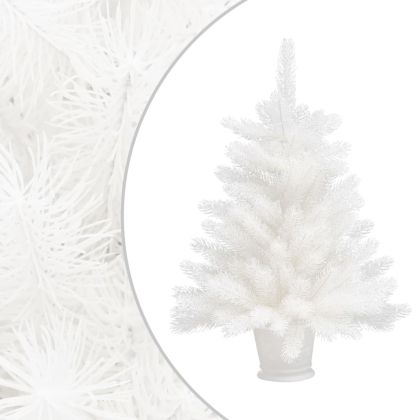 Изкуствено коледно дърво, реалистични иглички, бяло, 65 см
