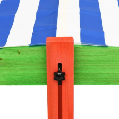 Пясъчник с регулируем покрив, чамова дървесина, пъстър, UV50