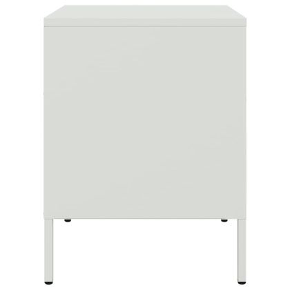 Нощно шкафче, бяло, 36x39x50,5 см, стомана