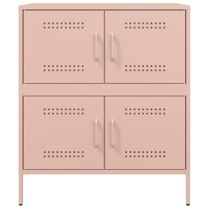 Бюфет, розов, 68x39x79 см, стомана