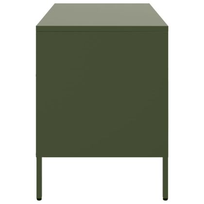 ТВ шкаф, маслиненозелен, 68x39x50,5 см, стомана