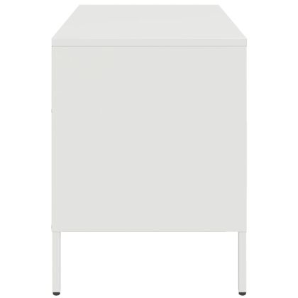 ТВ шкаф, бял, 68x39x50,5 см, стомана