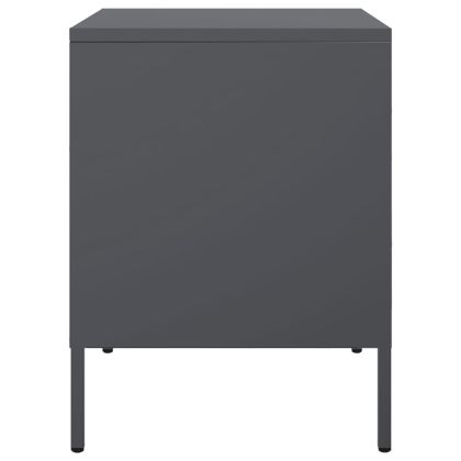 Нощно шкафче, антрацит, 36x39x50,5 см, стомана