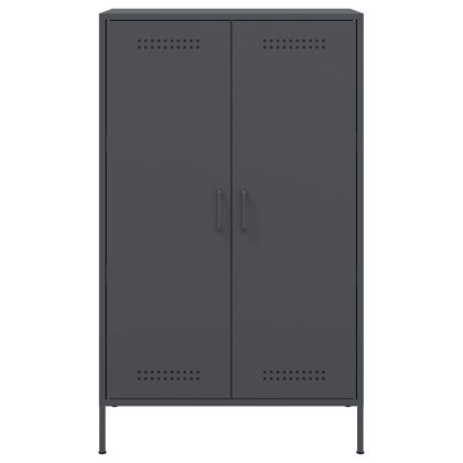 Висок шкаф, антрацит, 68x39x113 см, стомана