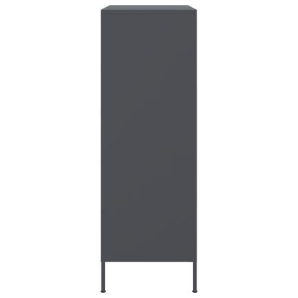 Висок шкаф, антрацит, 68x39x113 см, стомана