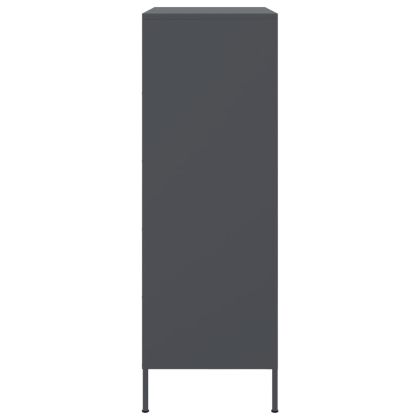Висок шкаф, антрацит, 68x39x113 см, стомана
