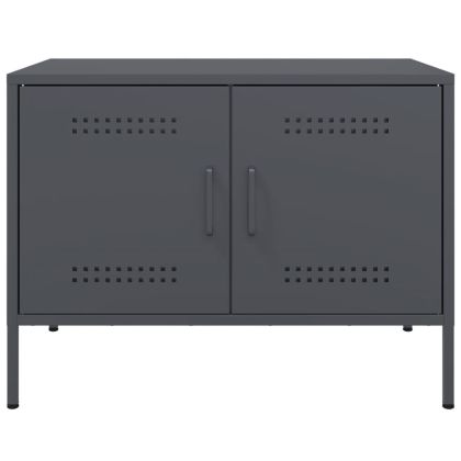 ТВ шкафове 2 бр антрацит 68x39x50,5 см стомана