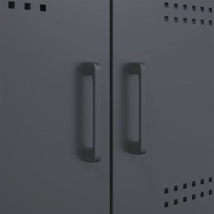 ТВ шкафове 2 бр антрацит 68x39x50,5 см стомана