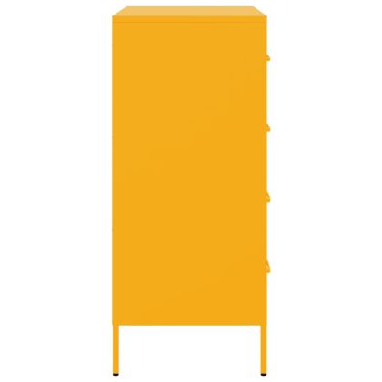 Бюфет, горчица жълто, 68x39x89 см, стомана