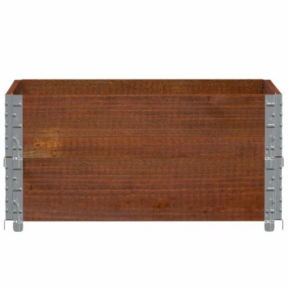 Градинска кашпа, кафяв, 80x60 см, борова дървесина масив