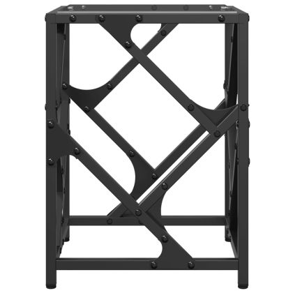 Маса за кафе с прозрачен стъклен плот 30x30x41 см стомана