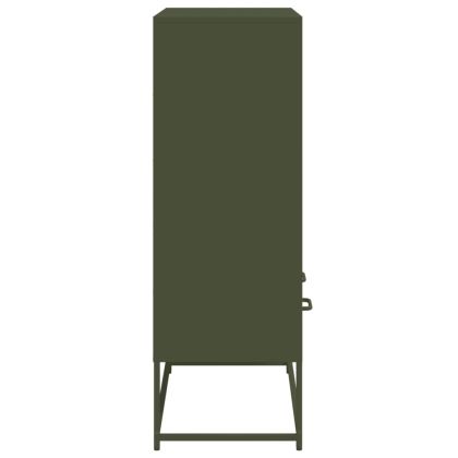 Висок шкаф, маслиненозелен, 68x39x111,5 см, стомана