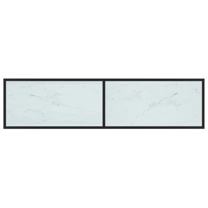 ТВ шкаф, бял мрамор, 160x40x40,5 см, закалено стъкло