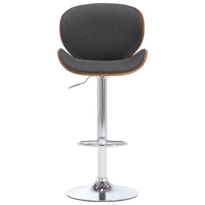 Бар табуретка, сива, текстил