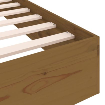 Рамка за легло меденокафява дърво 75x190 см Small Single