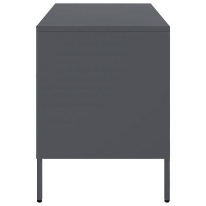 ТВ шкафове 2 бр антрацит 68x39x50,5 см стомана